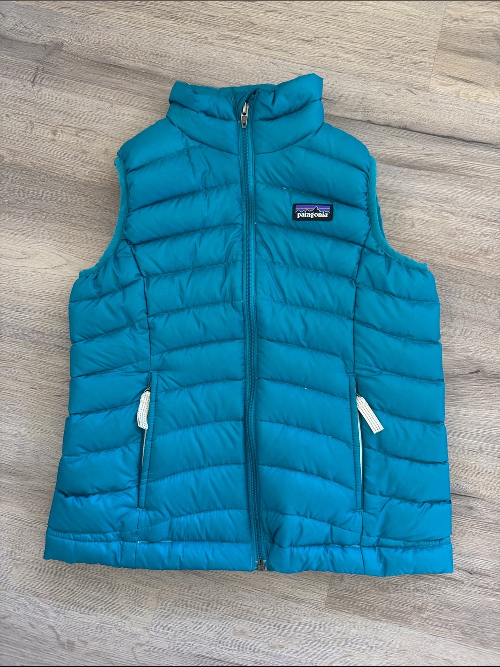 Patagonia Teal Quilted Down Vest